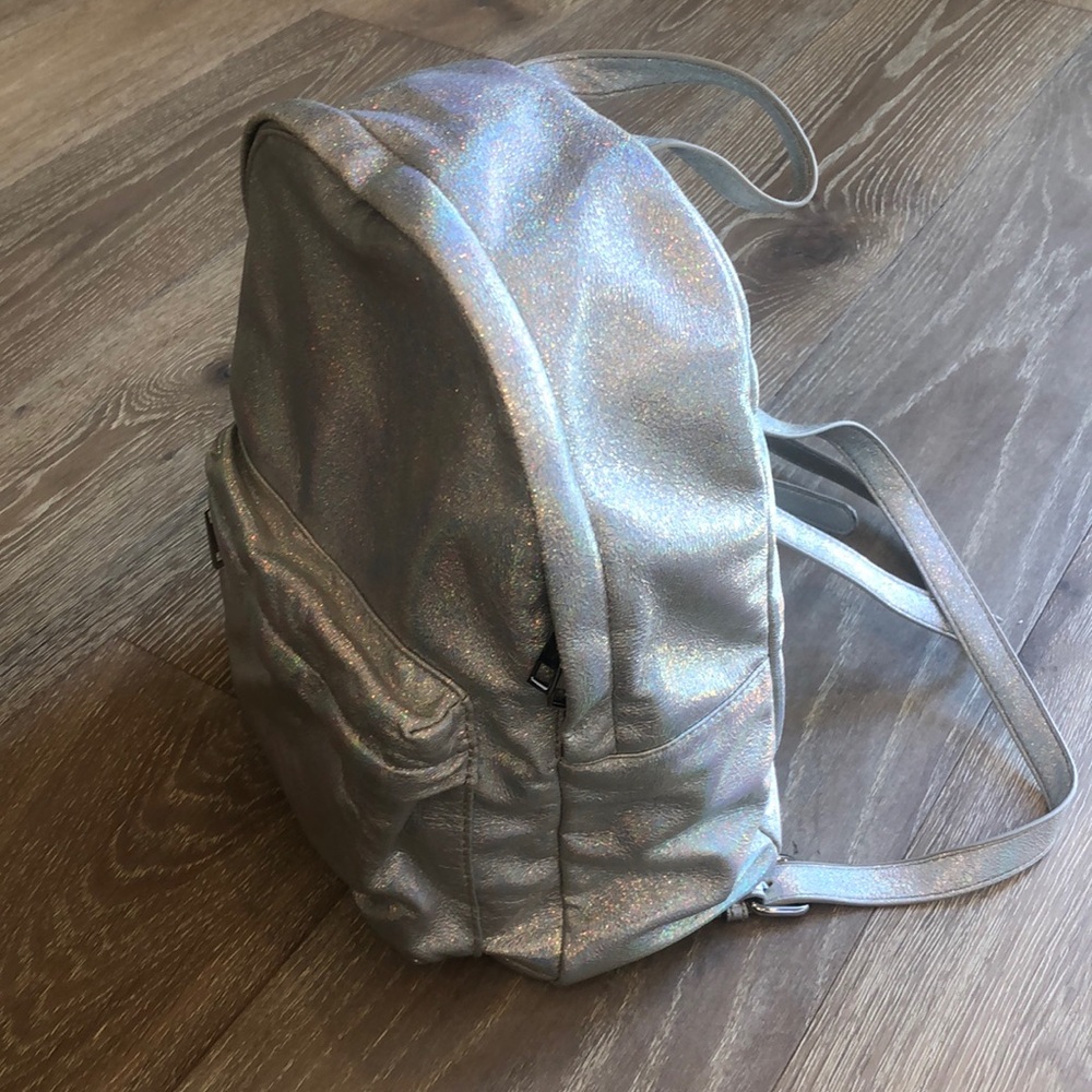 Iridescent Silver Rainbow Mini Backpack - image 7